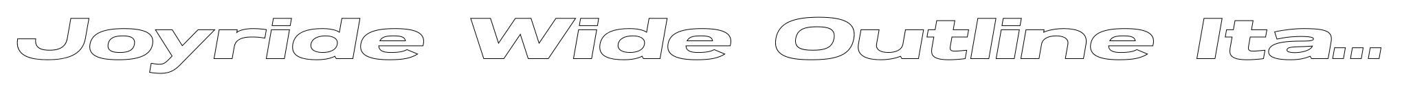 Joyride Wide Outline Italic image